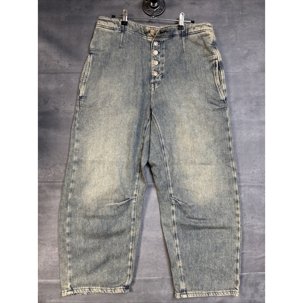 Free People We The Free Osaka jeans Button Fly Slouchy Barrel Sz 29 - Picture 2 of 9